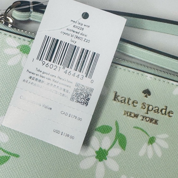 Kate Spade Floral L-Zip Wristlet NWT - Picture 5 of 5